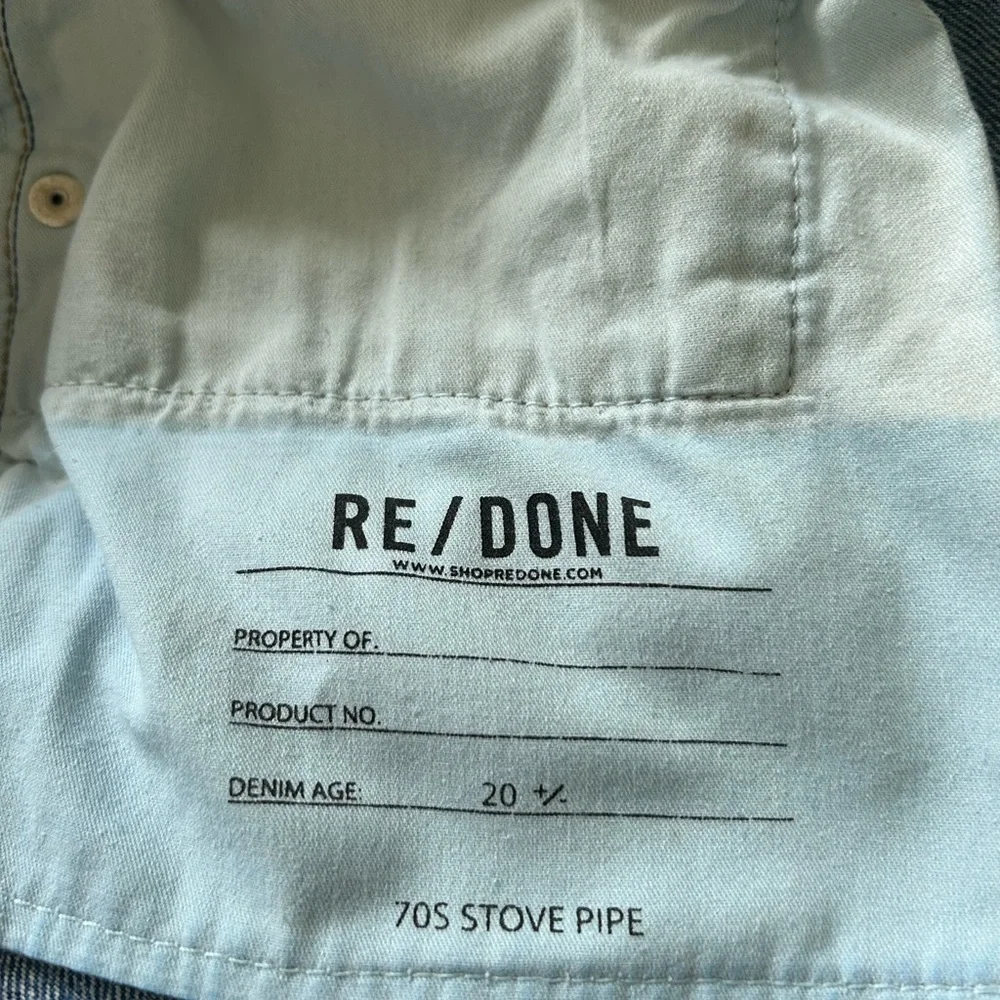 Re/Done 70’s Stove Pipe Ankle Jeans - Picture 6 of 7